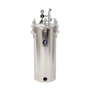 15 Gallon Low Pressure (HVLP) Pot, Regulated to 15 psi, ASME Rated, 44.6 in (113.2 cm), 92 lbs (42 kg), SST