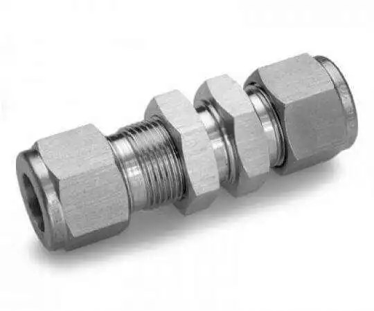 Binks Hosco stainless steel compression bulkhead union fitting