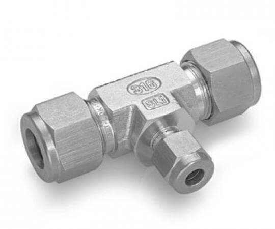 Binks Hosco stainless steel compression reducing tee on branch