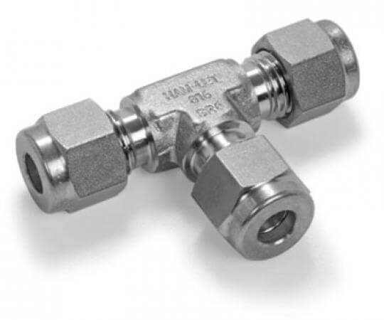 Binks Hosco stainless steel compression union tee fitting