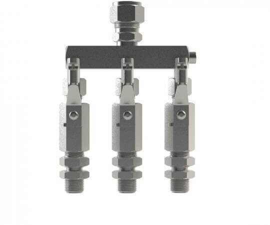 Binks Hosco HRS automation valve assembly outlet manifold