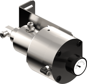 Binks weepless MVR material regulator valve with mounting bracket