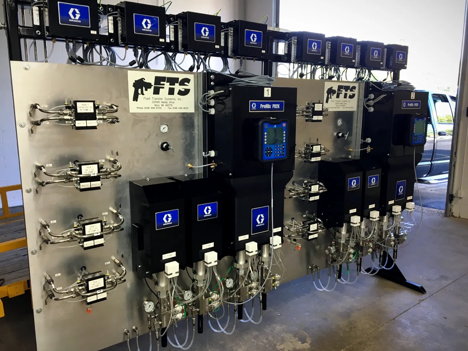 Graco ProMix PD2K dual proportioner panel built by FTS