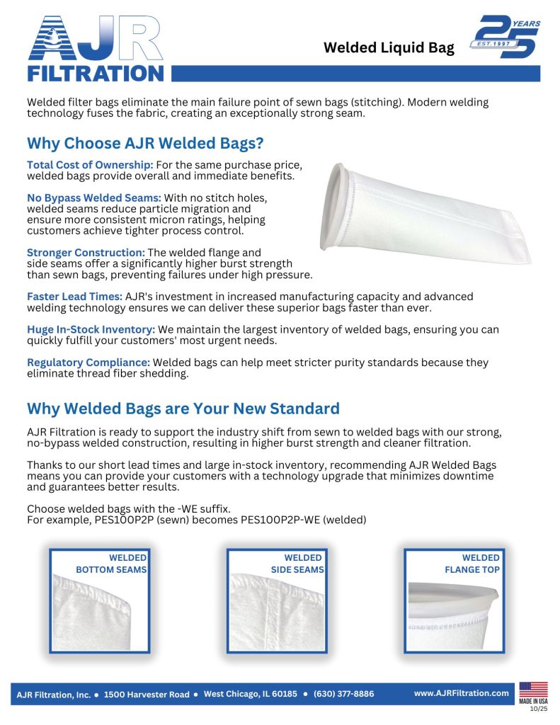 FTS all welded liquid bag filters